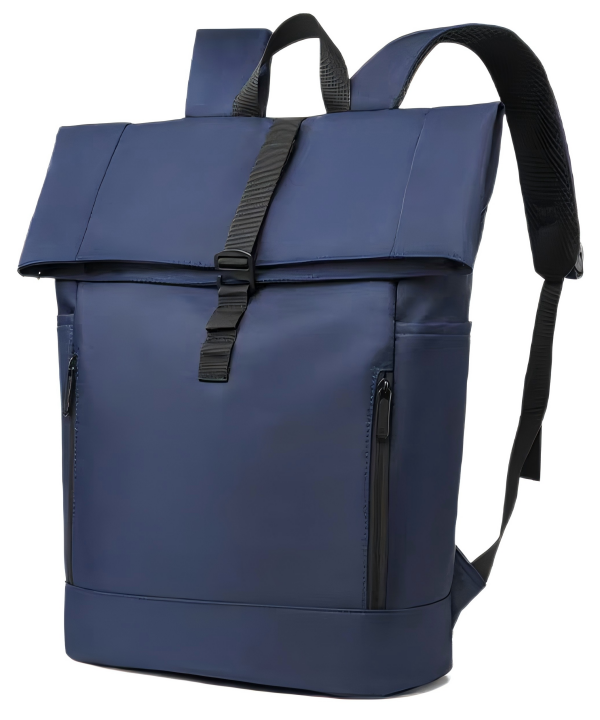 Durable roll-top laptop backpack for commuters