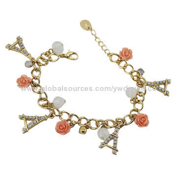Gold-plated high-end Eiffel tower bracelets