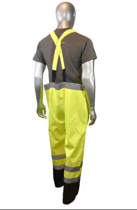 Backband reflective safety rain pants