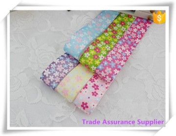 Floral screen cheap custom satin christmas printed ribbon