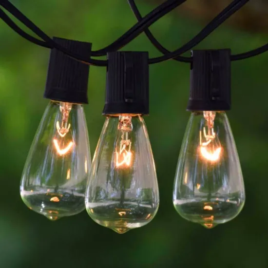 WANGUI String Lights ST38: Vintage Edison Bulbs for Outdoor Waterproof Patio Lighting