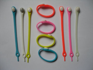 Oem Black Silicone Accessories Embossed / Silicone Shoelace