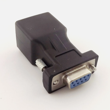 ตัวเชื่อมต่ออะแดปเตอร์หญิง DB9 ถึง RJ45