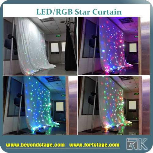 Black or white color led rgb star curtain starlit wedding backdrop curtain drapes for sale (1)