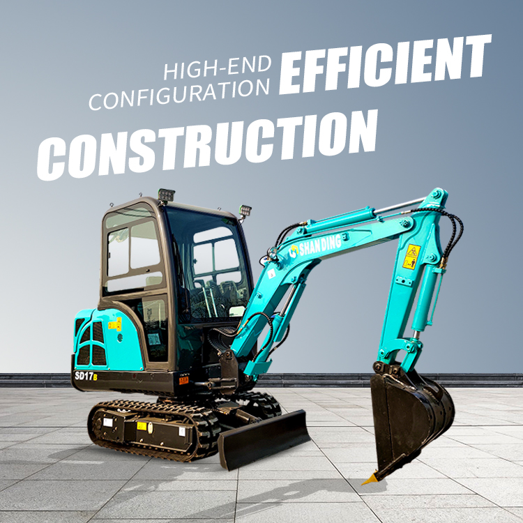 Envío gratis Mini Excavator 1T Digger Small 1 Ton Excavator con Jackhammer de pista de goma