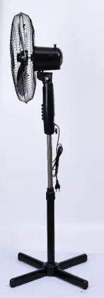 Black Pedestal Oscillating Standing Cooling Fan