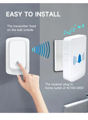 Self-Powered WiFi Smart Waterproof Doorbell with Wireless App Remote Control