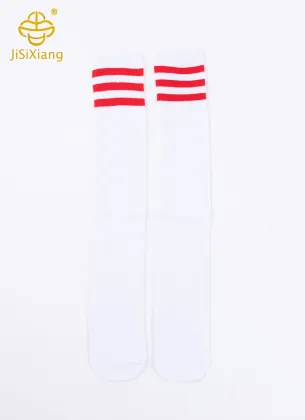 Girls' White Long Knee Over Sports Socks