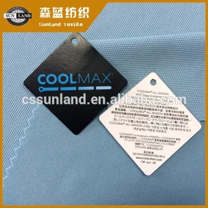 100 polyester coolmax weft knitted short sleeve fabric