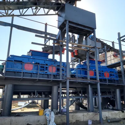 Small Mini Spring Double Roller Crusher for Zing Ore, Stone, Asphalt, Reinforced Concrete