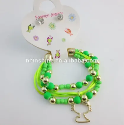 Children Pearl color bead bracelet , colorful bead bracelet for kids