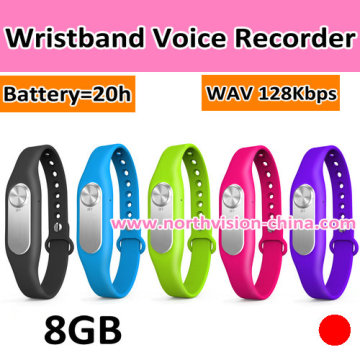 Wristband Voice Recorder 8GB with Time Setting