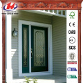 Decorative Glass 1/2 Lite Primed Steel Prehung Front Door