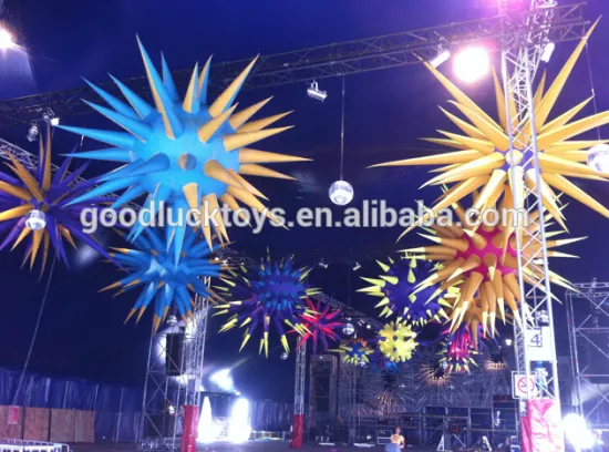 Inflatable hanging spiky ball for music party