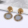 Boucles d&#39;oreilles géométriques circulaires creuses chiffres romains paillettes boucles d&#39;oreilles à breloque disque boucles d&#39;oreilles pour femmes et filles bijoux