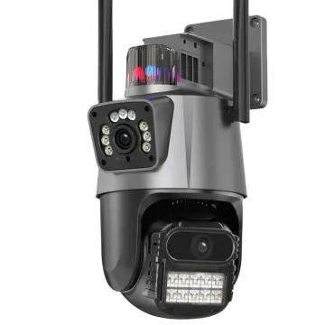 H.265 4K Outdoor Surveillance CCTV WIFI Security Camera with PTZ Dual Lens and ICSEE App