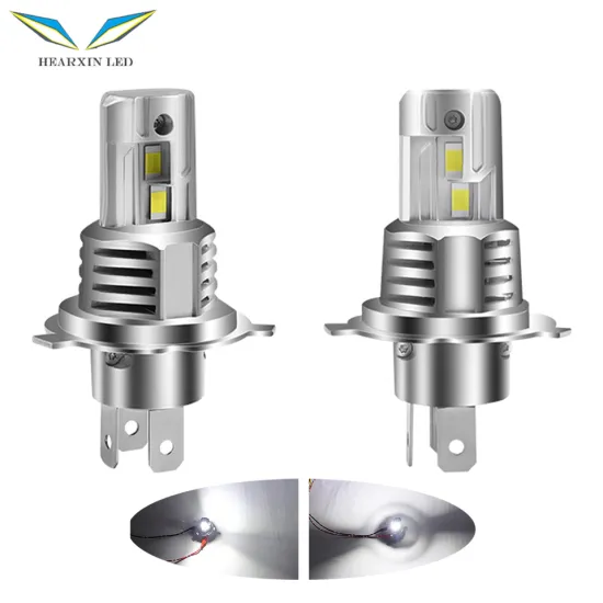 CSP LED H1 H3 H7 H4 Motorcycle Car Headlight Bulbs 9005 9006 High Low Beam Wireless Fanless Mini Size 6500K 12000LM