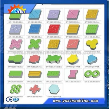 China manufacturers concrete paver/hollow/grass brick making machine/cement interlocking blocks machine