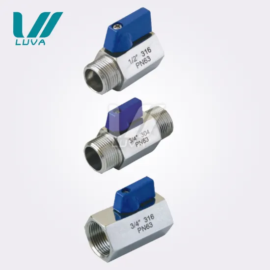 PN63 female male stainless steel mini ball valve