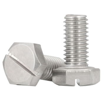 Custom GB29 One-Word Slotted Hex Bolt in Stainless Steel