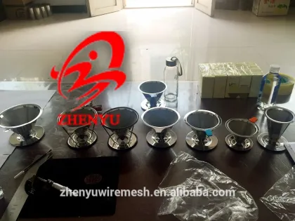 Stainless Steel Pour Over Cone Dripper, Reusable Coffee Filter for Osaka, Chemex, Hario, Carafes and More "To-ji"