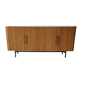 Mrs. Woods' Top-Rated 2-Door Solid Wooden Living Room Storage Cabinet: An American Style Sideboard