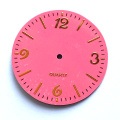 Quadrante in pietra gemma di colore rosa per orologio