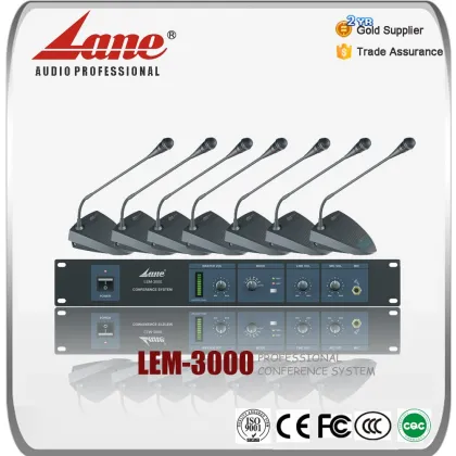 Lane professional video microphone wireless conference system LEM-3000