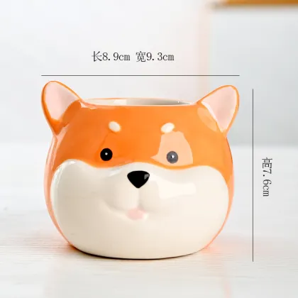 Creative Resin Succulent Vases with Cartoon Animal Designs