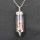 Colgante de piedra curativa Chip 7 Chakra Pendulum Pendant Crystal Necklace con 80cm Cadena Wish Necklace Necklace Dowsing Amulet