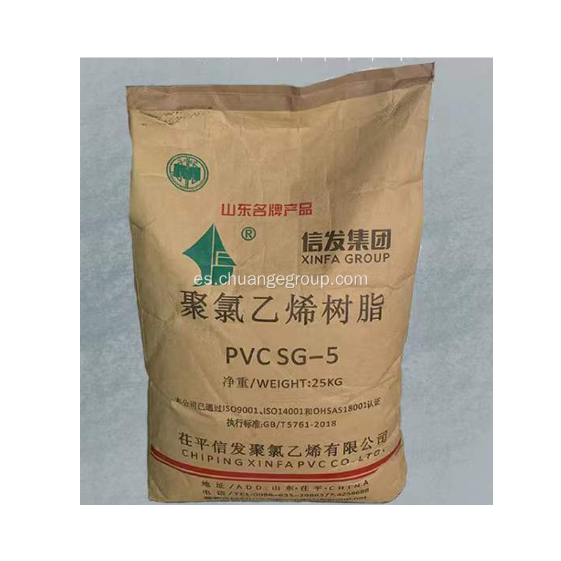Resina de PVC SG5 K67 de la marca Xinfa para plastificantes