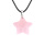 Rose Quartz 30mm Star Pendant Pendant for DIY Making Jewelry