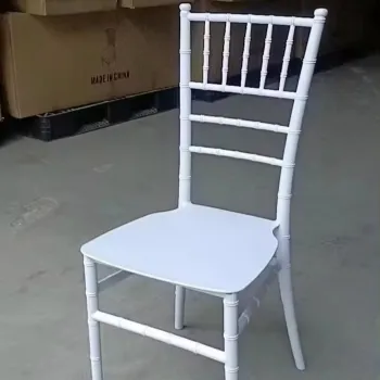 White PP Chiavari Tiffany Bamboo Chairs for Dining, Outdoor Events, Hotels, and Weddings