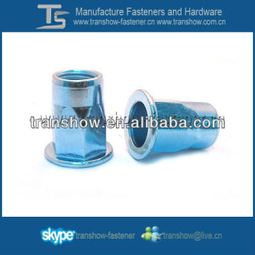 M3 - M12 Flat Head Full Hex Body Rivet Nuts