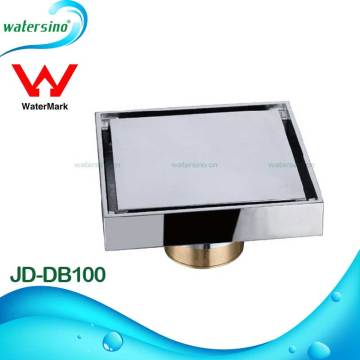 JD-DB101 Brass chrome plated square design floor drainer