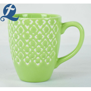 Custom printed characteristic relief ceramic cup