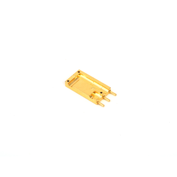 Gold-Plated Dual F Type Connector Front Shell