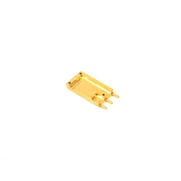 Gold-Plated Dual F Type Connector Front Shell