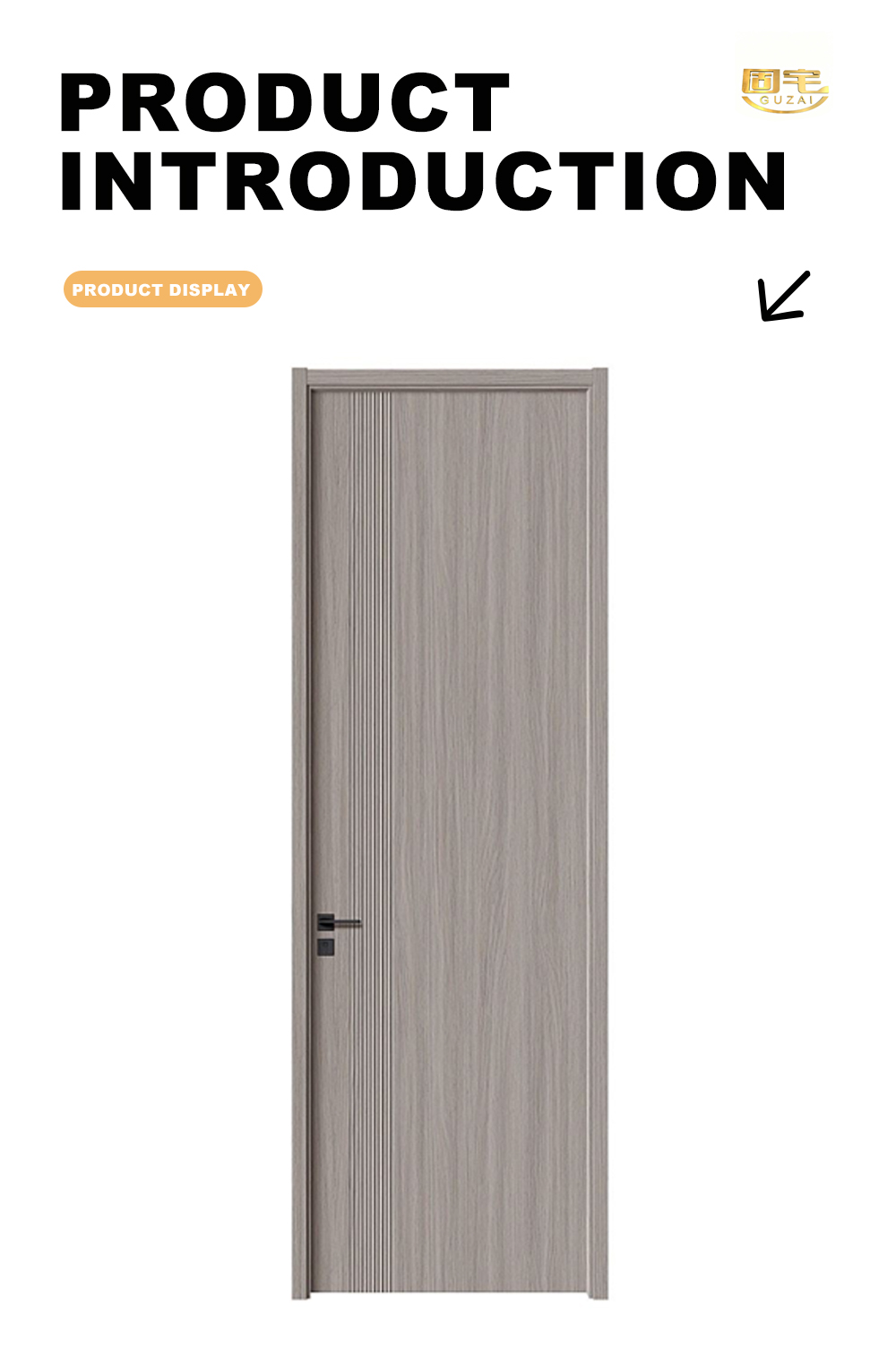 Linear Fluted Wood Grain Door X