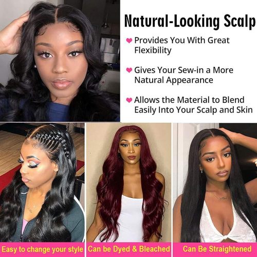 4x4 Body Wave Lace Front Wigs Human Hair