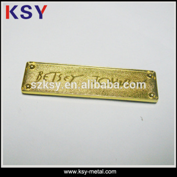 High quality various shapes metal furniture label with low prices