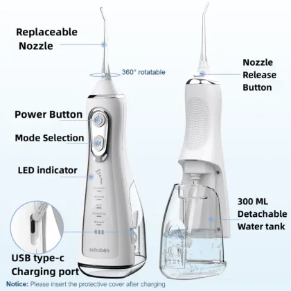 300ml Water Jet Flosser Dental Irrigator Teeth Flosser Water Flosser