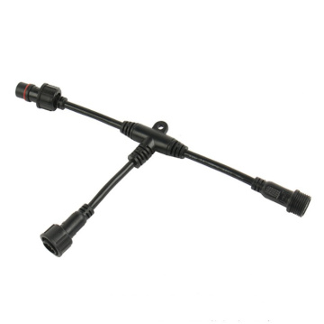 T-Shaped Waterproof Connector for LED Pixel Bars and Tube Lights with Integrated Data and Power Cables