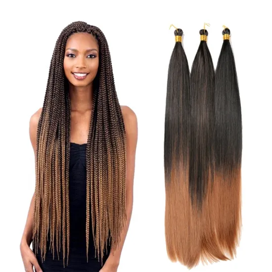 Silky Straight Hair Bundles Extensions 22 Inch 150 Gram Long Silky Synthetic Braiding Hair Straight Crochet Braids