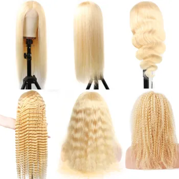 613 HD Human Hair Lace Wig, 13x4 13x6 613 Virgin Lace Front Wig,Wholesale Platinum Blonde 613 Transparent Lace Frontal Wig