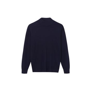 Pull extensible tricoté à col montant pour hommes