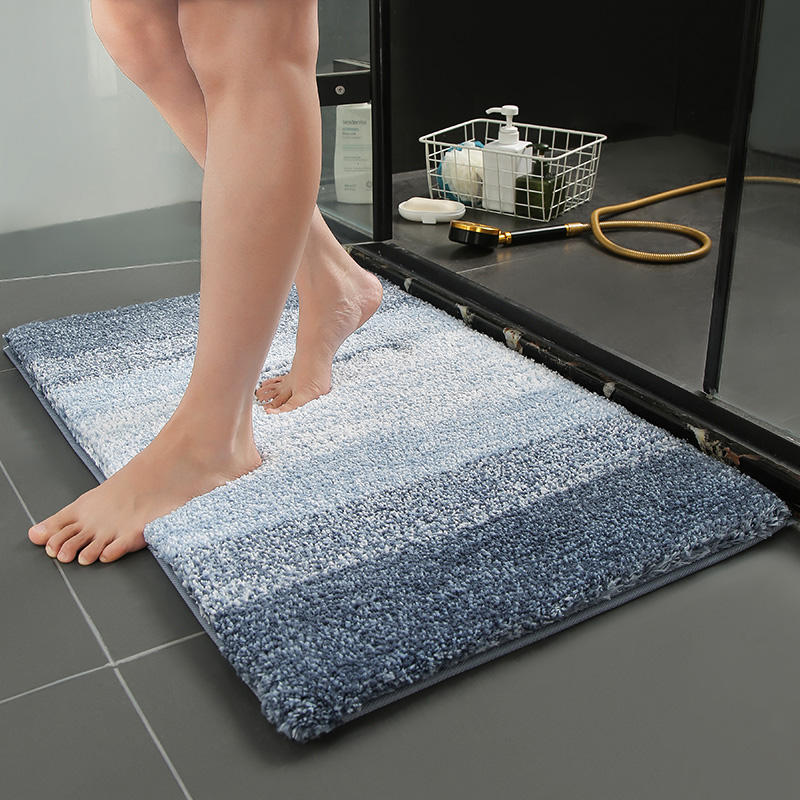 Bathroom Plush Fluffy Anti Slip Microfiber Bath Mat