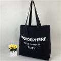 Black Canvas Drawstring Tote Bag