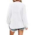 V Neck Long Sleeve Chiffon Shirt