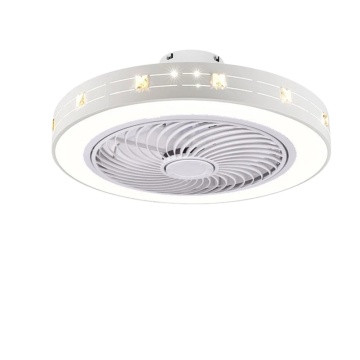 Đèn acrylic acrylic sơn màu trắng có thể điều chỉnh đèn quạt cho phòng ngủ và phòng khách có điều khiển từ xa